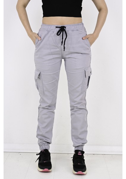 Bel ve Paça Lastikli Yanları Kargo Cep Bayan PANTOLON-19000 modelleri