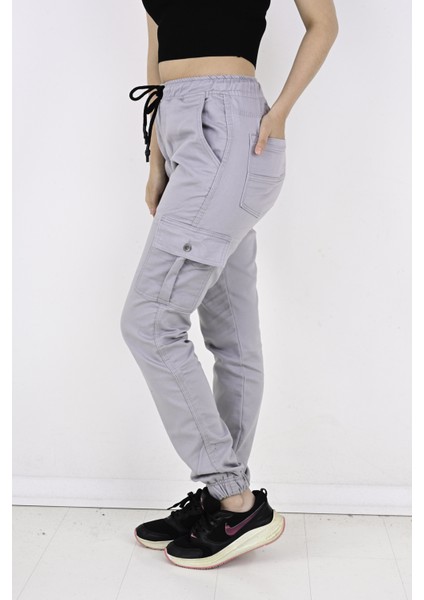 Bel ve Paça Lastikli Yanları Kargo Cep Bayan PANTOLON-19000 fırsatları