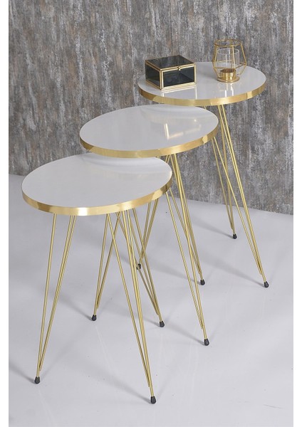 Depohaus Zigon Sehpa Gold Tel AYAK-1043