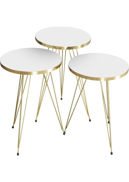 Depohaus Zigon Sehpa Gold Tel AYAK-1043