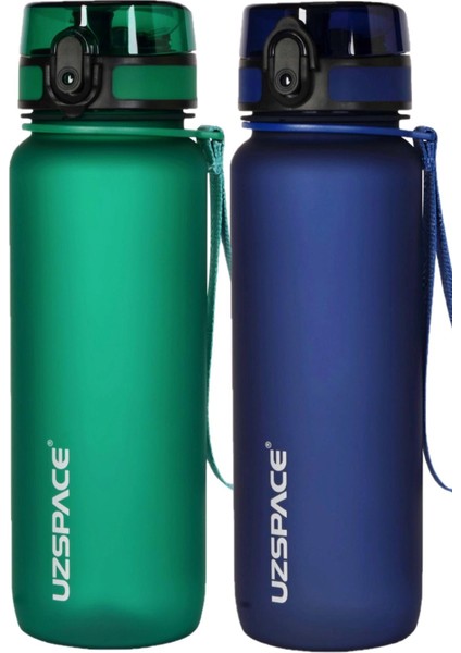 2li Set 800ML -Yeni Ebat-Boy 25 Cm-Tritan Su Matarası Bpa Koku Sızdırma Yok