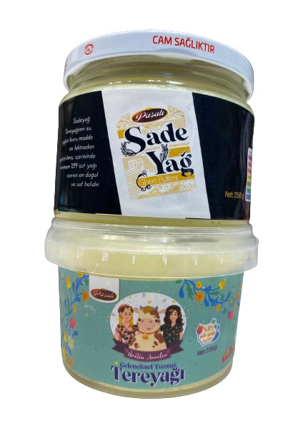 Tuzsuz Yayık TEREYAĞ250 Gr+ Tuzsuz Sade Yağ 250 gr