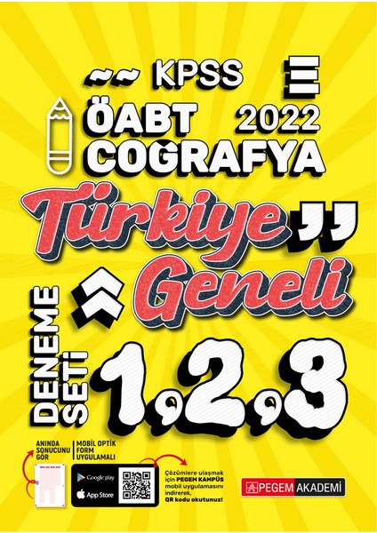 2022 KPSS ÖABT Coğrafya 1-2-3 (3'lü Deneme)