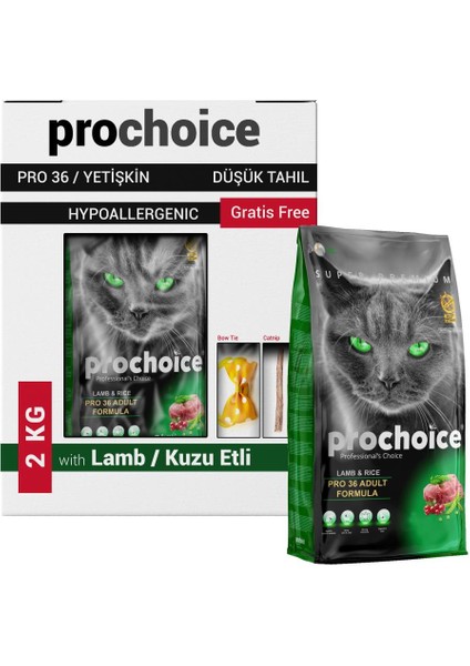 Prochoice Pro 36 Adult Lamb Kuzulu Kedi Maması 2 kg