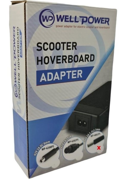 Wellpower 48VOLT 2AMPER Scooter Hoverboard Şarj Adaptörü
