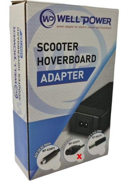 Wellpower 42VOLT 2AMPER 3pin Scooter Hoverboard Şarj Adaptörü fırsatları
