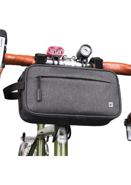 X21921 2.5l Bisiklet Ön Asma Çanta (Tam Gri) (Yurt Dışından)