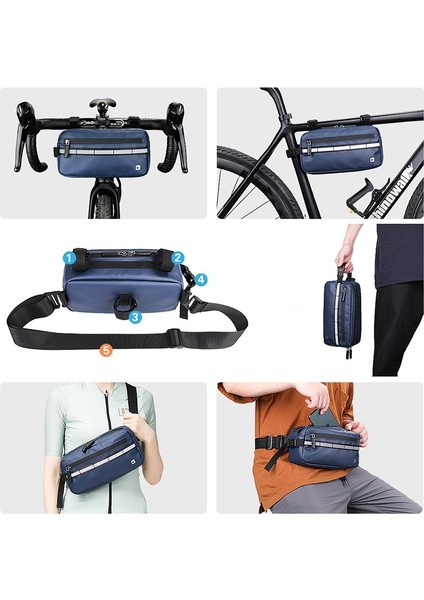 X20990 Çok Fonksiyonlu Bisiklet Ön Çantası (Mavi) (Yurt Dışından) fırsatları