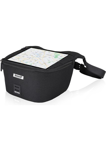 X21923 Bisiklet Önü Asma Çanta Çok Functurm Bisiklet Su Geçirmez Ön Torba (Full Siyah) (Yurt Dışından)