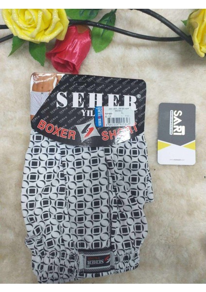 Seher Yıldızı Erkek Boxer Desenli