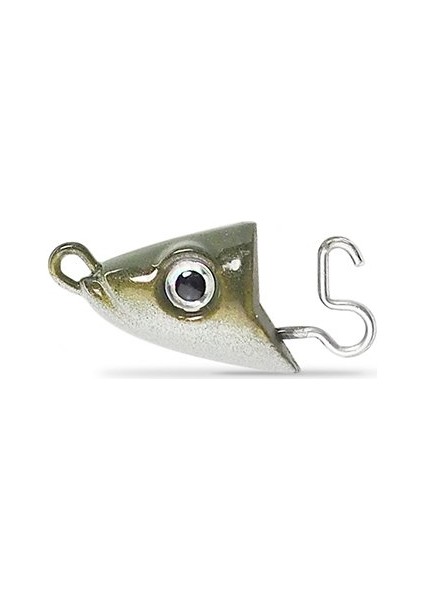 Black Eel BE110 BE1268 2 Tetes Plombees Shallow 4gr Kaki Jighead