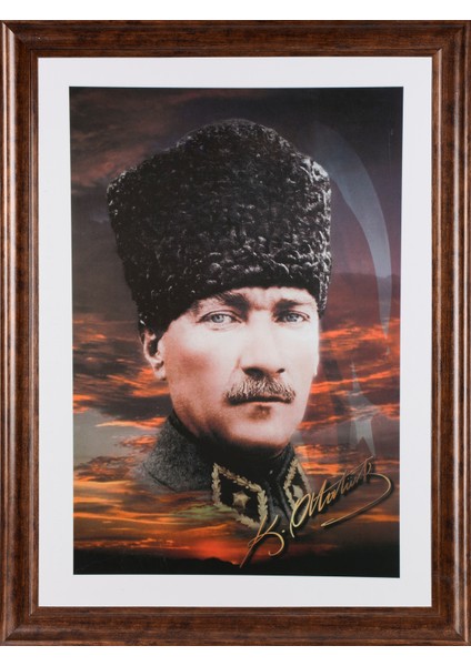 60*80 Ölçülerinde Kahverengi Çerçeveli Kanvas Tablo fiyatları