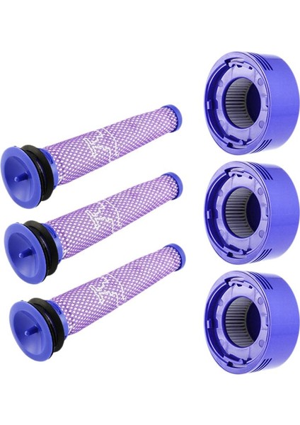 Dyson V8+, V8, V7 Vakum 3 Ön Filtreler ve 3-Hepa Post Filtreleri Için 6x Filtre Seti (Yurt Dışından