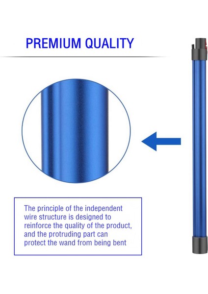 Teleskopik Uzatma Çubuk Değirmen V8 V10 V11 Vakum Süpürge Mavi (Yurt Dışından