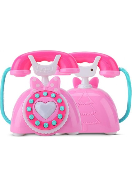Çocuk Simülasyonu Retro Telefon Müzikli Oyuncaklar Pembe (Yurt Dışından)