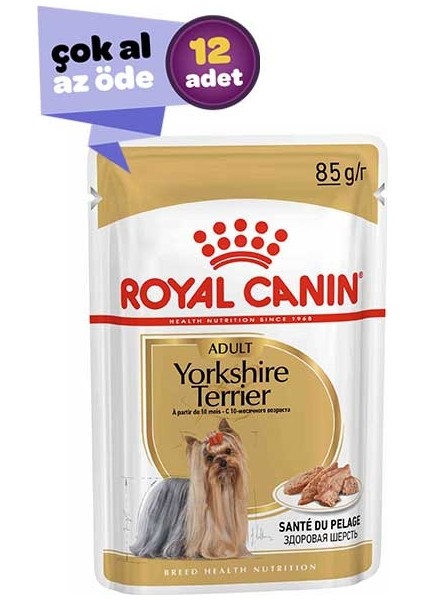 Yorkshire Terrier Adult Köpek Konservesi 12X85GR (12LI)