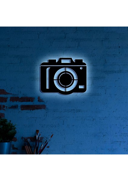 Kamera Beyaz LED Işıklı Mdf Tablo