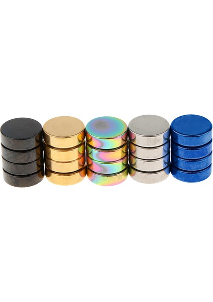 5 Pairs / Set Erkek Bayan Paslanmaz Çelik Küpe (Yurt Dışından)