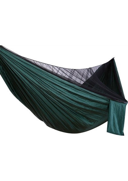 Dış Mekan Naylon Tafta Hammock Sivrisinek Net Ile Taşınabilir Plaj Salıncak Yatağı, Boyut: 2,6 x 1.4m (Yurt Dışından)