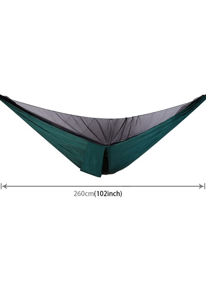 Dış Mekan Naylon Tafta Hammock Sivrisinek Net Ile Taşınabilir Plaj Salıncak Yatağı, Boyut: 2,6 x 1.4m (Yurt Dışından)