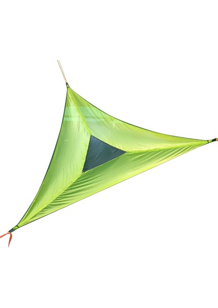 Hava Çok Oyunculu Üçgen Hamak Katlanır Mesh Hammock Ağacı Çadır, Boyut: 280X280X280 cm Yeşil (Yurt Dışından)