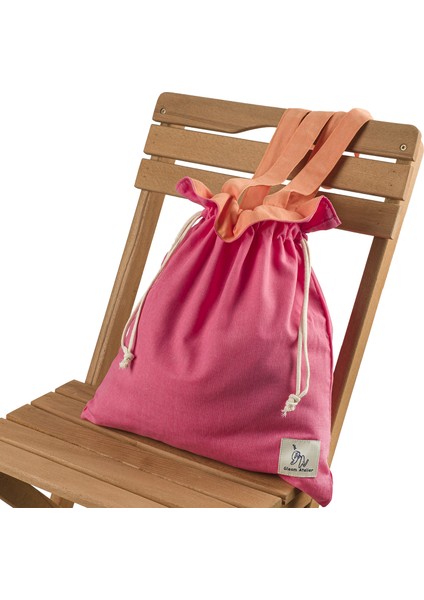 Büzgülü Bez Çanta, 4 Renk Seçenekli, Çift Yönlü, 35*40 cm