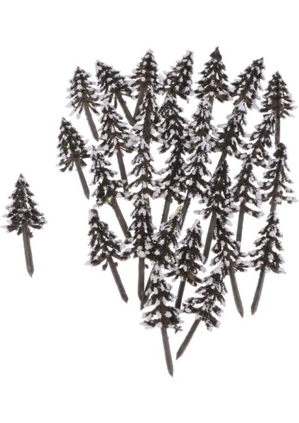 30 Paket 50 mm Plastik Kar Cedar Ağaçları Tren Açık Manzara Peyzaj Için (Yurt Dışından)