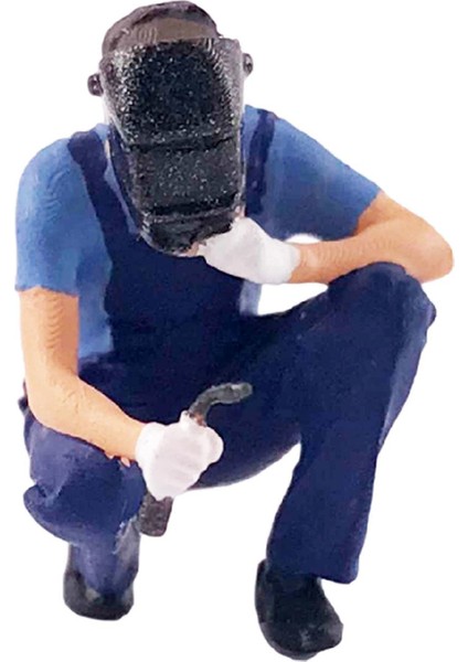 Reçine 1/64 Tiny Insanlar Kum Masa Dekorasyon Araba Modeli Figürinler Dekorasyon Mavi B (Yurt Dışından)