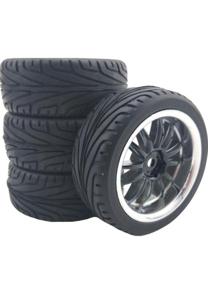 Wltoys Için 4 Pack Tekerlek Lastiği 144001 124018 124019 Model Yol Arabası Siyah (Yurt Dışından)