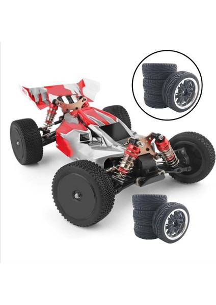 Wltoys Için 4 Pack Tekerlek Lastiği 144001 124018 124019 Model Yol Arabası Siyah (Yurt Dışından)