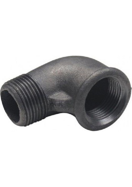 1/2 Kuyruklu Dirsek Fitting Siyah