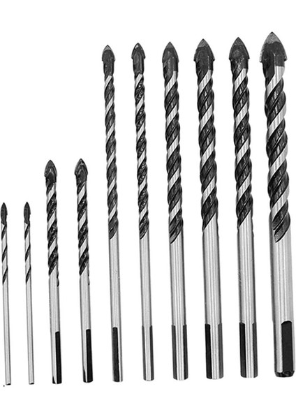 10 Adet Siyah Alaşım Matkap Uçları Set Seramik Duvar Mermer Cam Çini İçin Set (Yurt Dışından) fiyatları