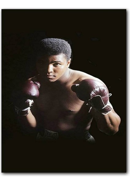 Cakatablo Ahşap Tablo Muhammed Ali Khaliah Gençlik (25X35 cm Boyut)