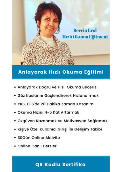 Anlayarak Hızlı Okuma Sertifika Programı