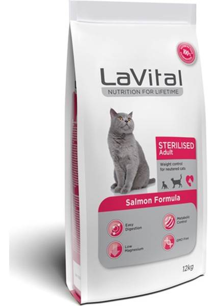 Somonlu Kısırlaştırılmış Kedi Maması 12 kg