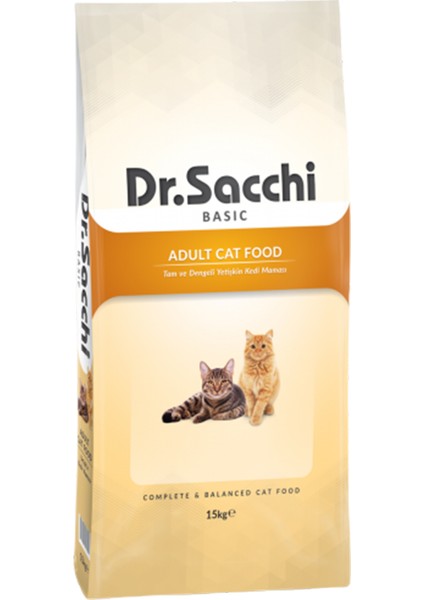 Dr. Sacchi Basic Chicken Yetişkin Kedi Maması 15 kg