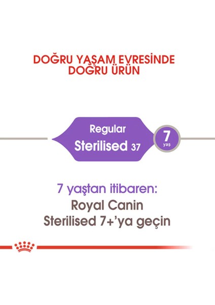 Sterilised 37 Kısırlaştırılmış Kedi Maması 2 kg