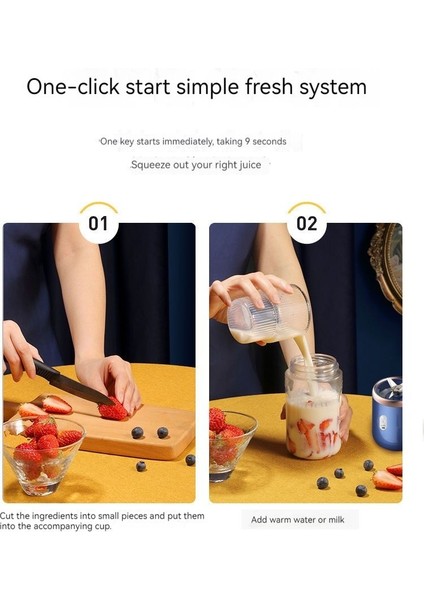 Taşınabilir USB Şarj Edilebilir Meyve Sıkacağı Kupası (Yurt Dışından) modelleri
