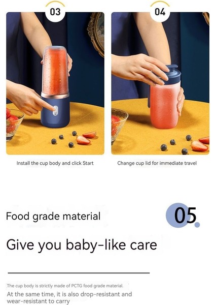 Taşınabilir USB Şarj Edilebilir Meyve Sıkacağı Kupası (Yurt Dışından) fırsatları