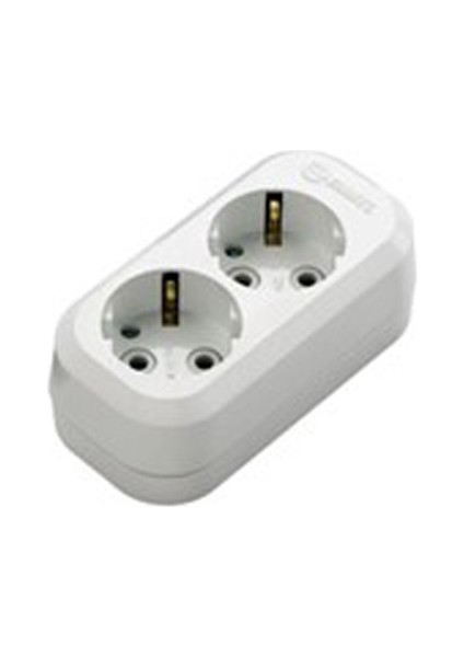 Grup Priz Ikili Topraklı Klemensli Beyaz