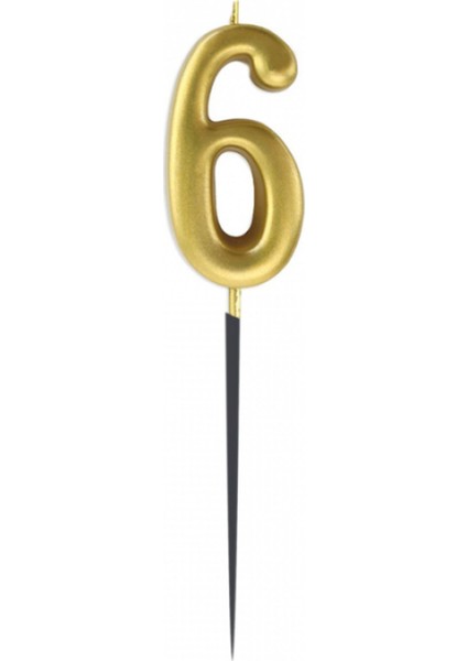 6 Rakam Altın Çubuk Mum 14 cm fiyatları