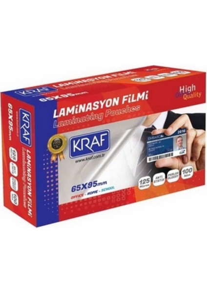 Laminasyon Filmi 65X95 Mm 125Mic 100Lü 2126