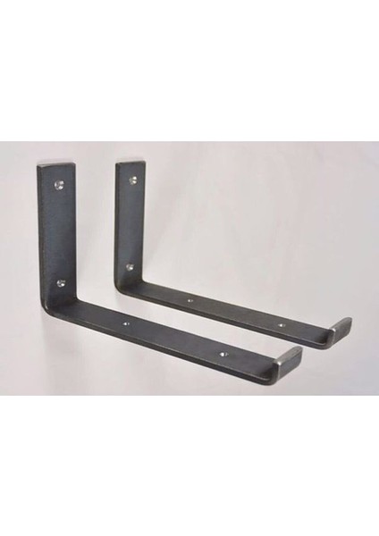 2 Li Raf Ayağı 40 cm Derinliğinde Raflara Uygun Raf Ayağı - Siyah