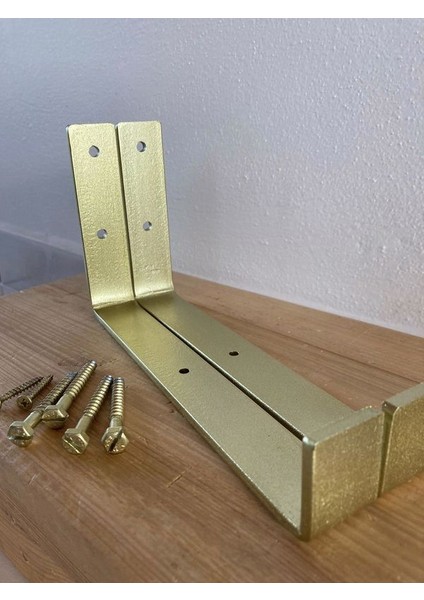 2 Li Raf Ayağı 30 cm Derinliğinde Raflara Uygun Raf Ayağı - Gold
