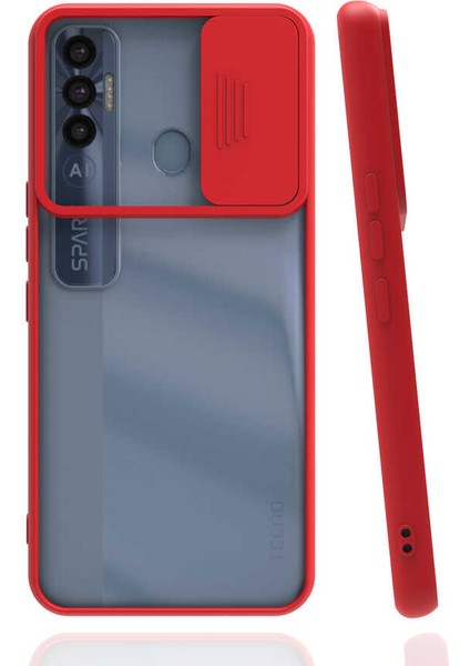 Tecno Spark 7 Pro Kılıf Kamera Kapatmalı Lensi Case