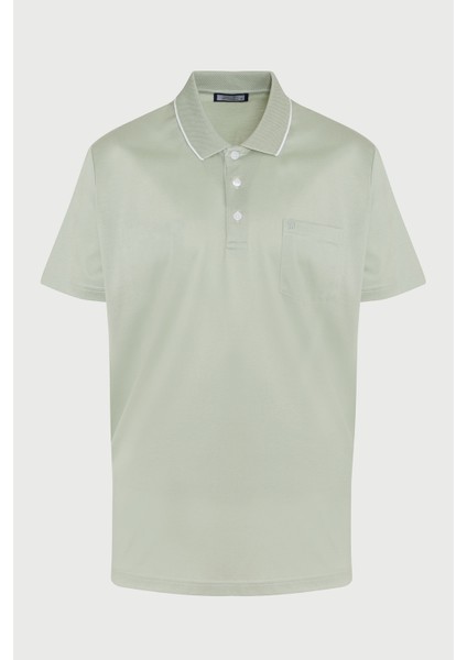 Erkek Çağla Regular Fit Merserize %100 Pamuk Polo Yaka Tişört