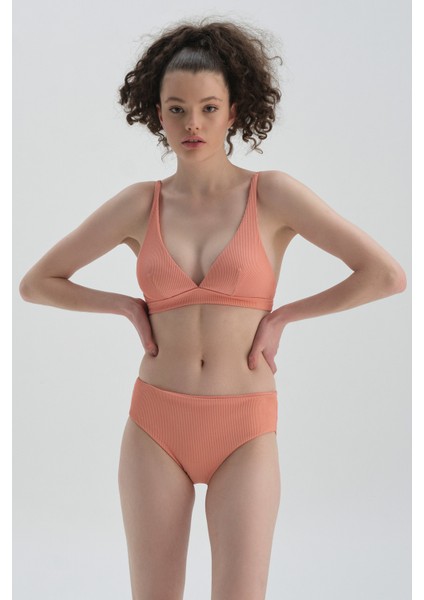 Somon Toparlayıcı Yüksek Bel Bikini Alt