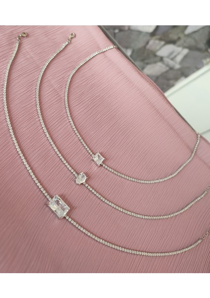 Dikdörtgen 2 mm Suyolu Zincirli Gümüş Kolye indirimleri