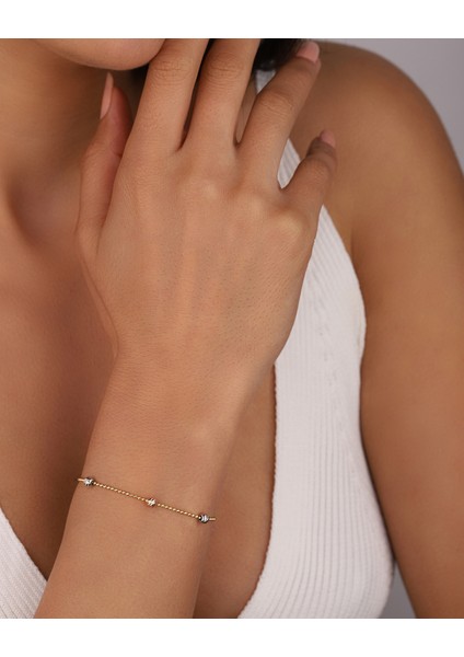 Küçük Dorika Topçuklu Gümüş Bileklik modelleri