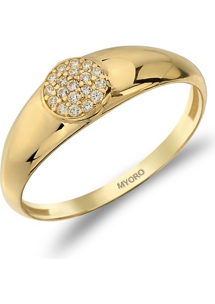 14 Ayar Altın Mini Taşlı Fantezi Yüzük